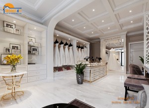 Thiết kế nội thất cửa hàng trang sức vàng bạc tại Bắc Giang - NTCH2002
