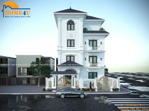 Mẫu thiết kế biệt thự 3 tầng tân cổ điển anh Linh - BT2019