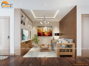 Mẫu thiết kế nội thất chung cư Goldmark City căn 2 ngủ chị Hồng - NTCC2069