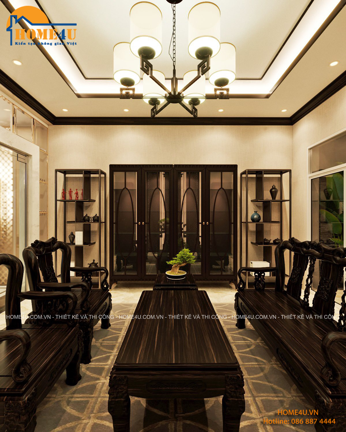 Thiết kế nội thất cửa hàng trang sức vàng bạc tại Bắc Giang - NTCH2002