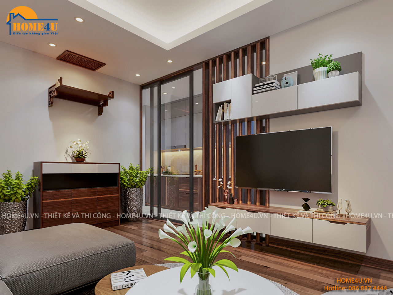 Mẫu thiết kế nội thất chung cư An Bình Plaza hiện đại - NTCC2047