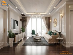 Mẫu thiết kế nội thất chung cư Metropolis tân cổ điển - NTCC27
