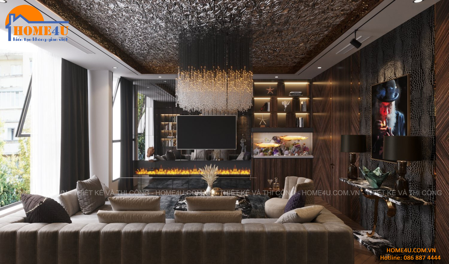 Thiết kế nội thất nhà phố 7 tầng hiện đại anh Tuấn - NTNP2013